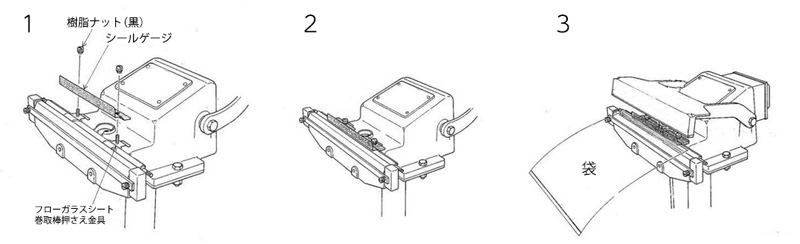 シールゲージの取り付け方イラスト