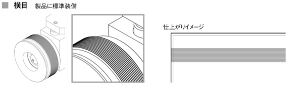 シールの仕上がり模様“横目”のイメージイラスト
