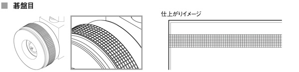 シールの仕上がり模様“碁盤目”のイメージイラスト